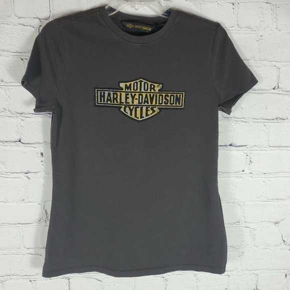 Harley Davidson Tee Knit Distressed Logo - Picture 1 of 5